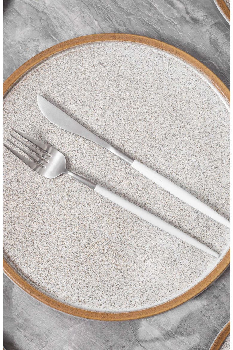 Vince Stoneware 4-Piece  Dinner Plate Set, Alternate, color, Brown