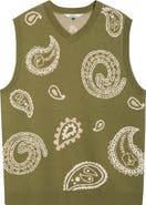 Malbon Golf Paisley Sweater Vest