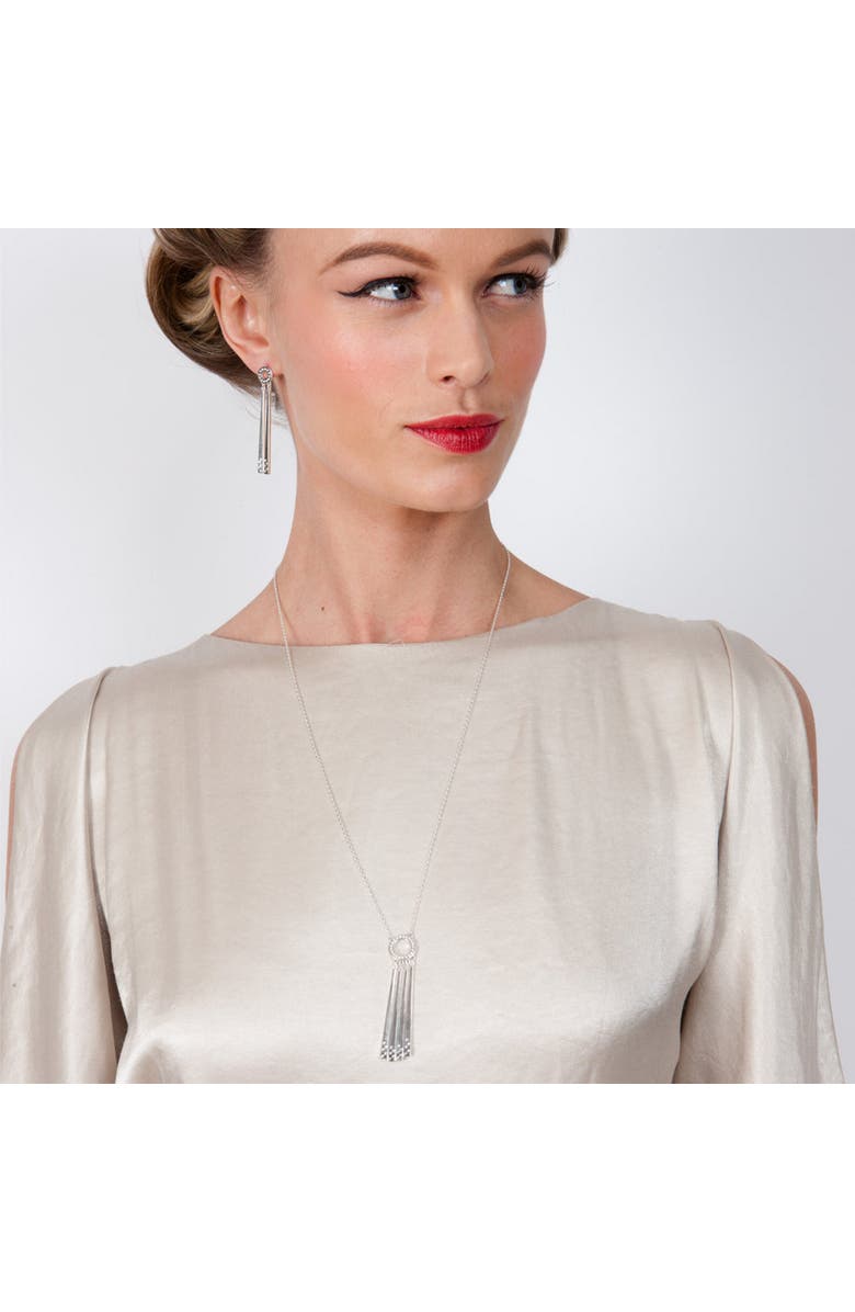 Lucy Quartermaine 2 linea Drop Earrings, Alternate, color, Sterling Silver