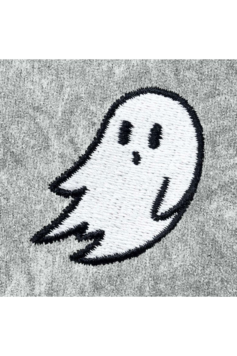 Ghost Embroidered Washed Hoodie, Alternate, color, Gray