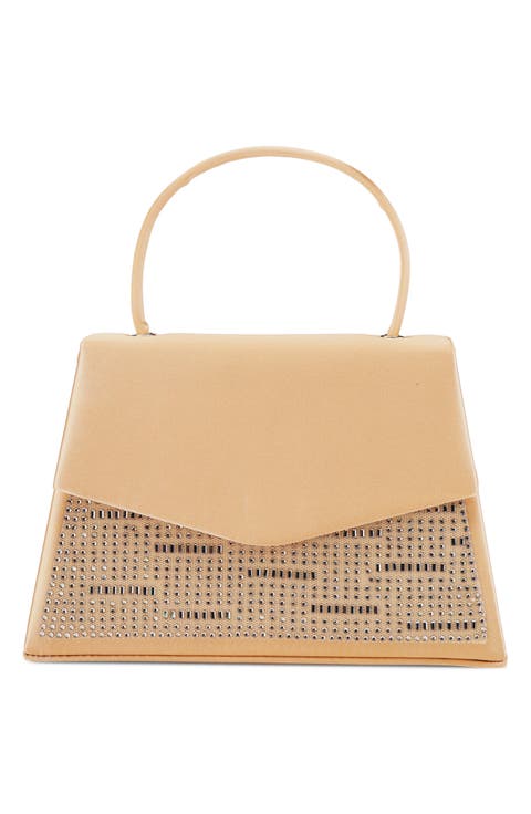 Linda Crystal Satin Clutch