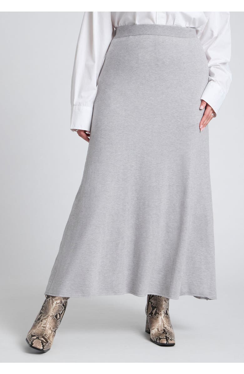 ELOQUII Flared Sweater Maxi Skirt, Alternate, color, 