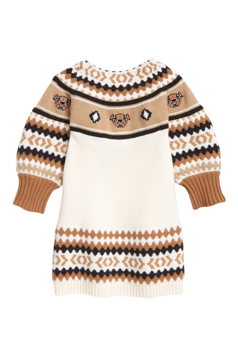 Beckie Wool Sweater Dress, Alternate, color, CAMEL IP PATTERN