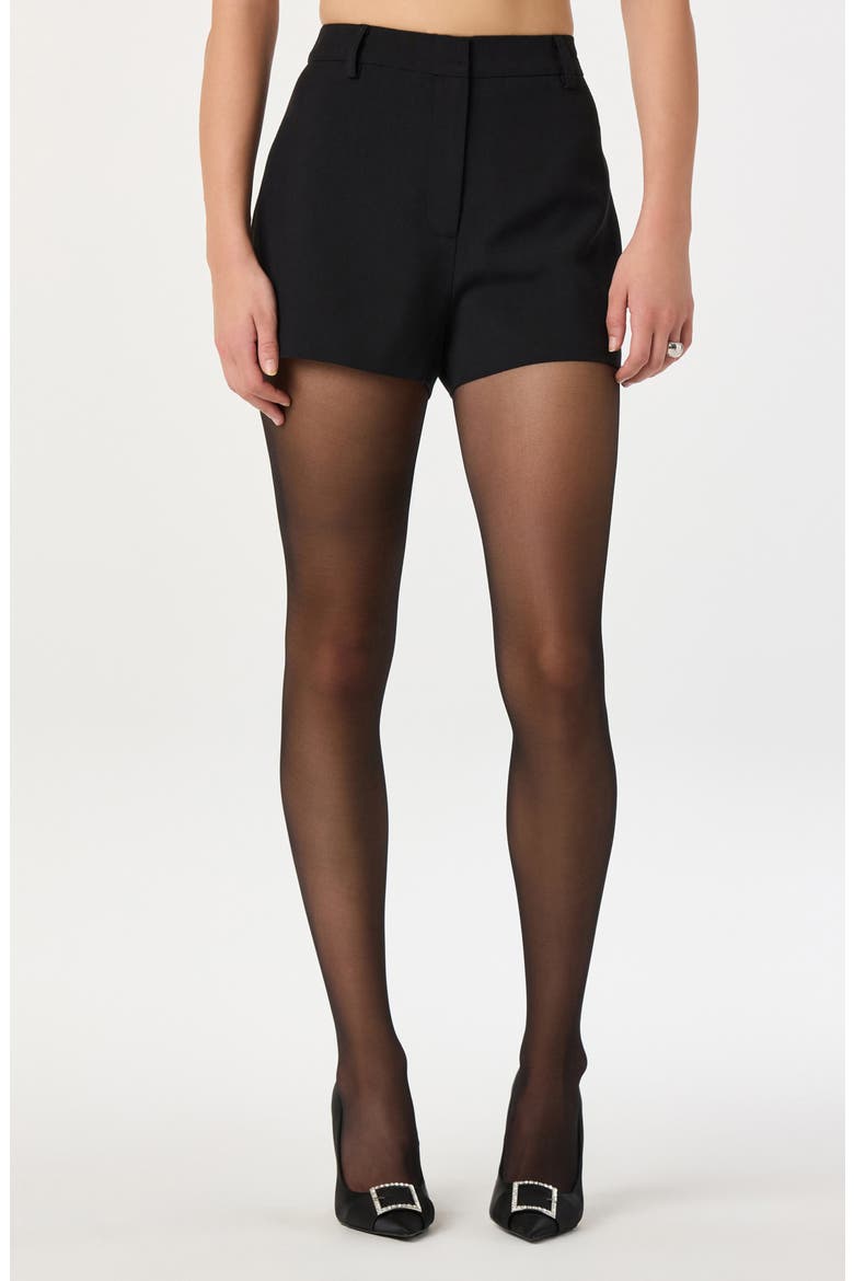 High Waist Shorts, Main, color, BLACK