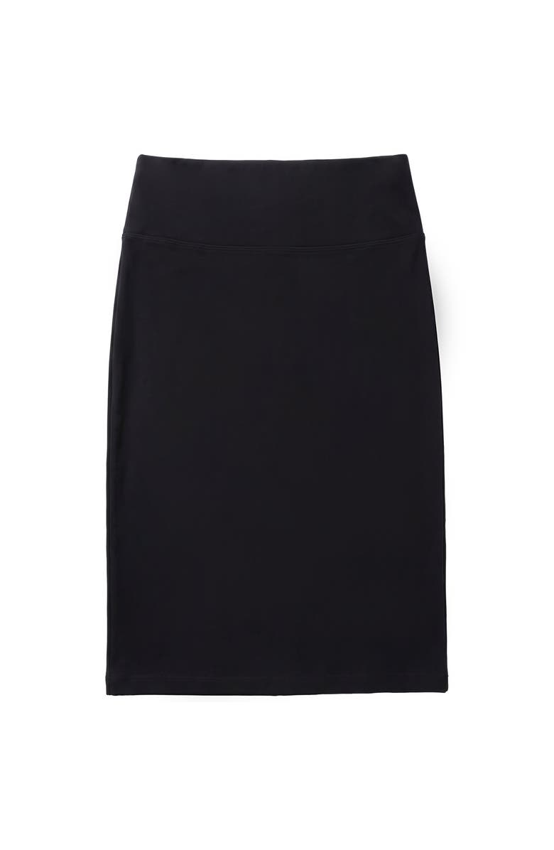 ELLE COUTURE Elastic Waist Ponte Pencil Skirt, Main, color, Black