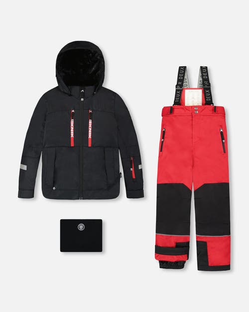 Deux Par Deux Boy Two-piece Teknik Snowsuit In Multi