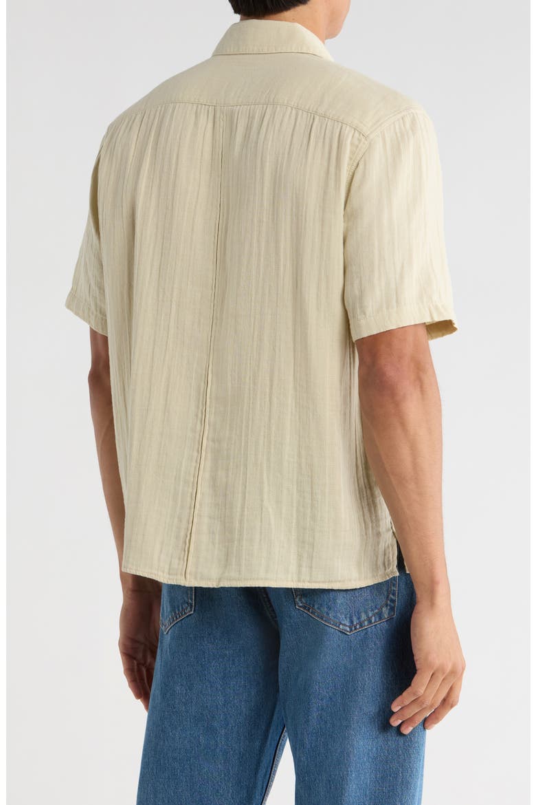 Danny Cotton Gauze Button-Up Shirt, Alternate, color, PELICAN