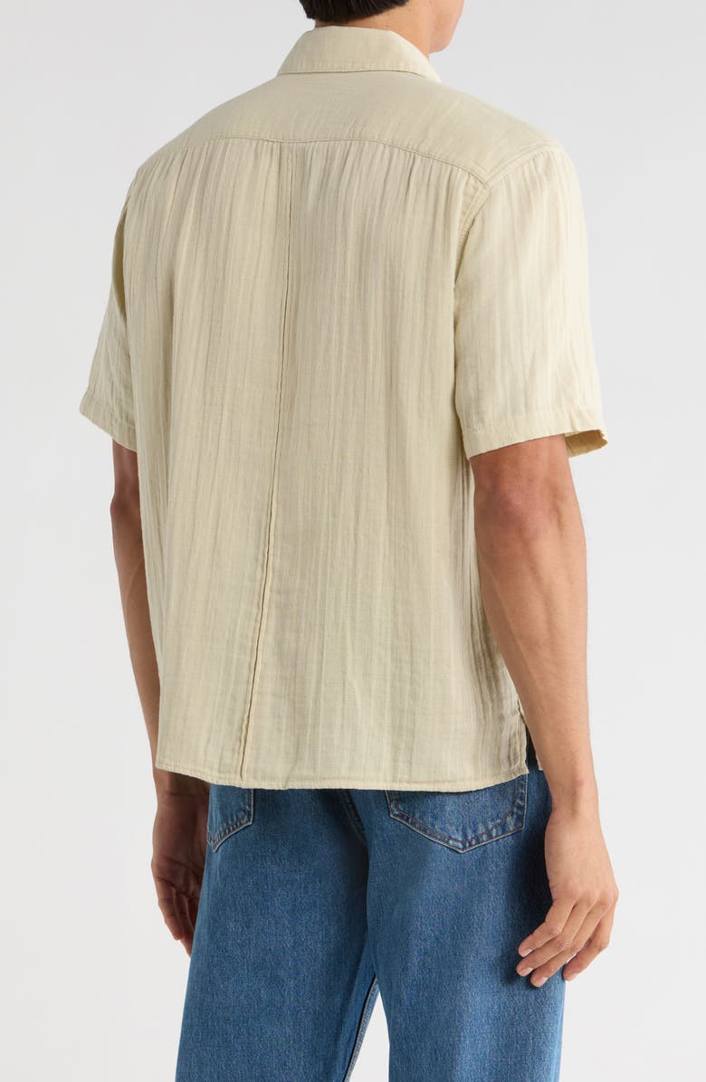 rag & bone Danny Cotton Gauze Button-Up Shirt, Alternate, color, Pelican