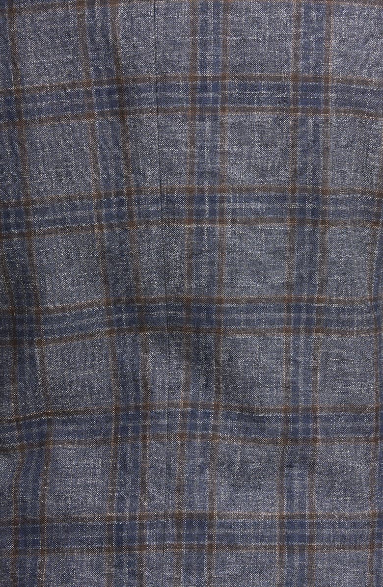 Hickey Freeman Classic Fit Plaid Wool Blend Sport Coat, Alternate, color,