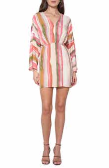 Julianna Stripe Long Sleeve Minidress