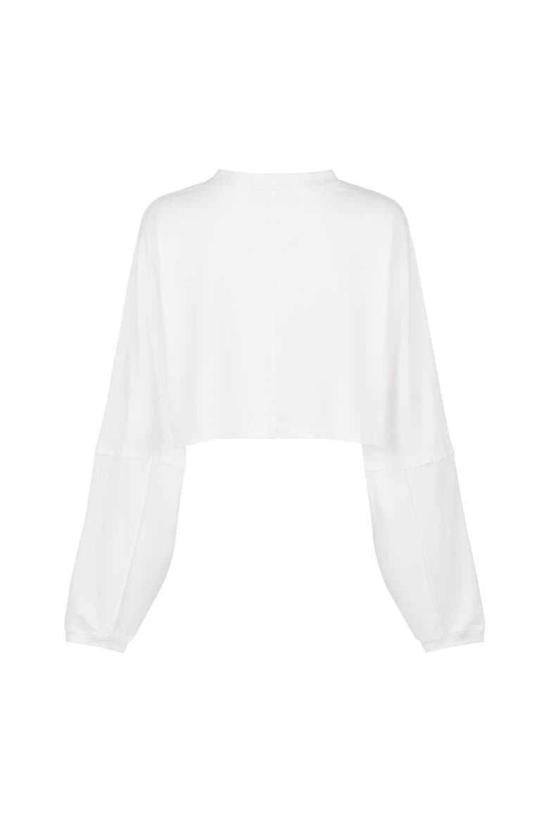 Linger Crop Top, Alternate, color, White