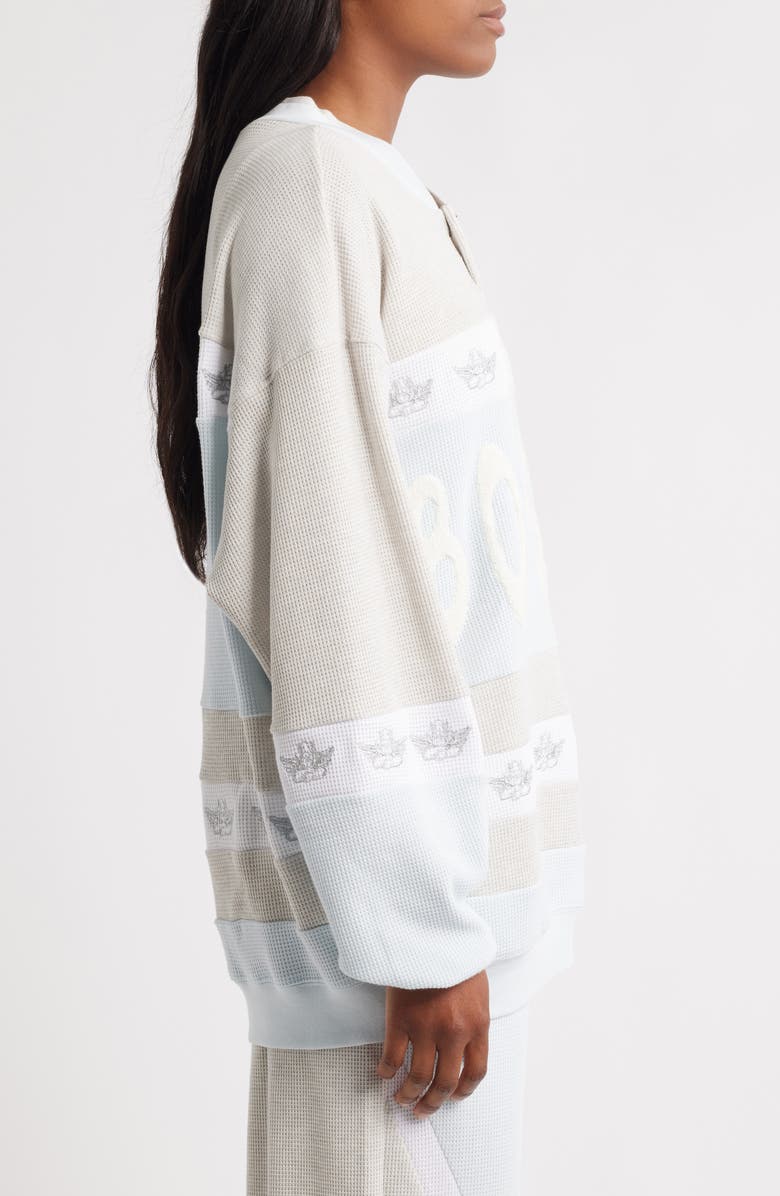 BOYS LIE Baby Blue Private School Rider Waffle Knit Sweatshirt, Alternate, color, Blue