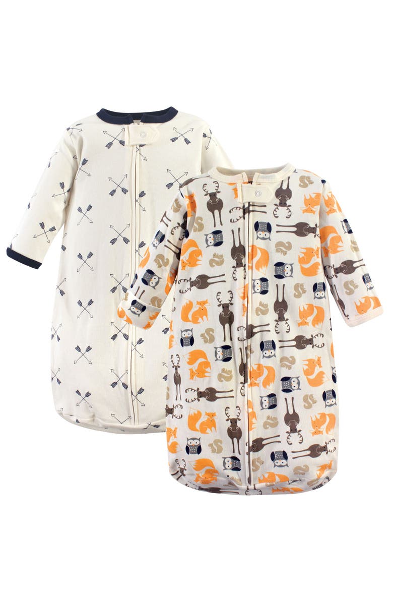 Hudson Baby Cotton Long-Sleeve Wearable Sleeping Bag, Sack, Blanket, Main, color, Forest