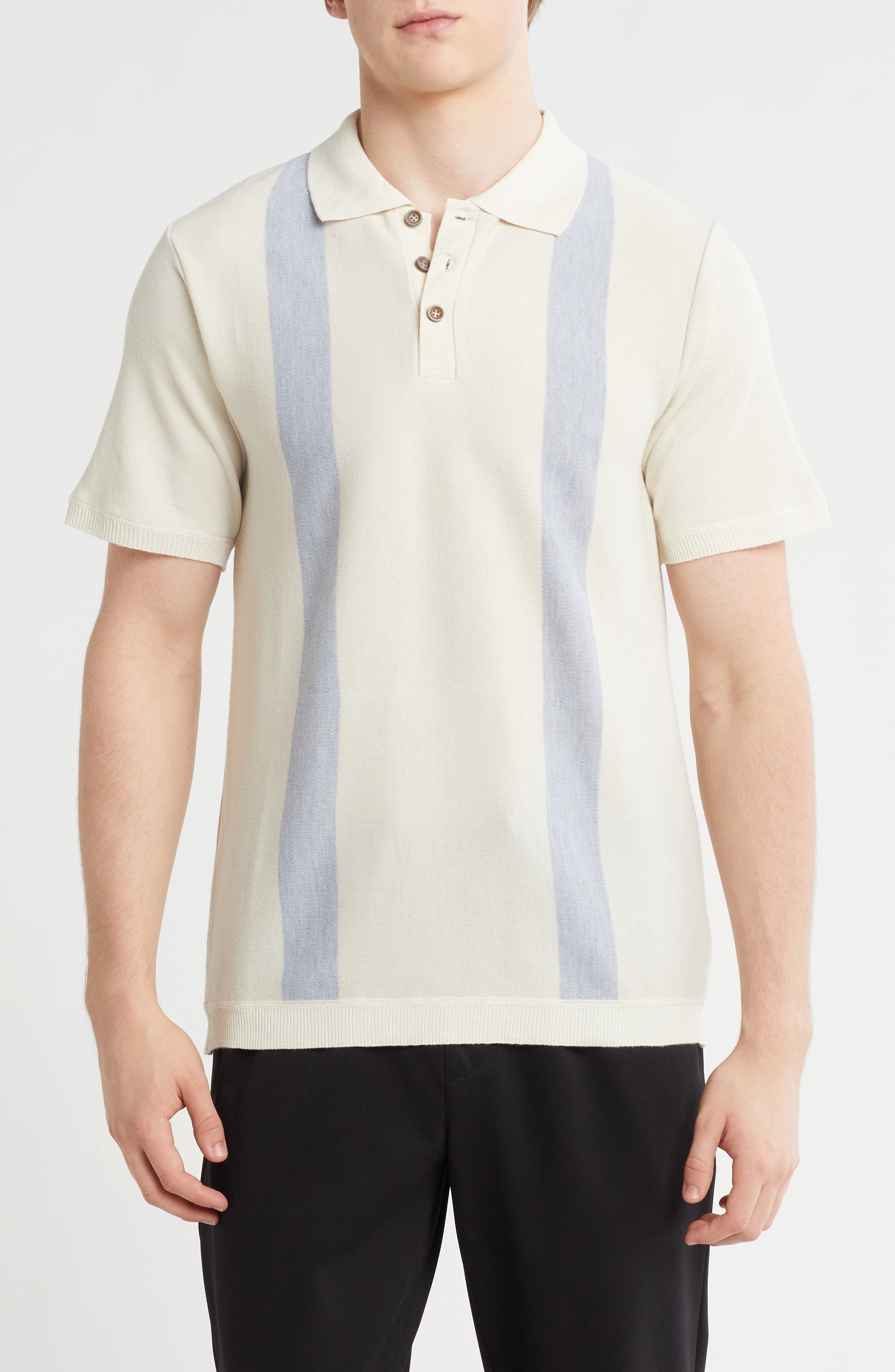 Slim Fit Sweater Knit Polo - image 5