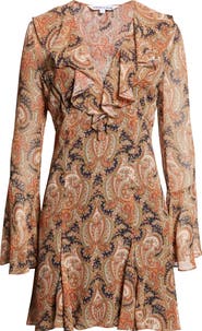 Veronica Beard Adrienne Long Sleeve Silk Dress