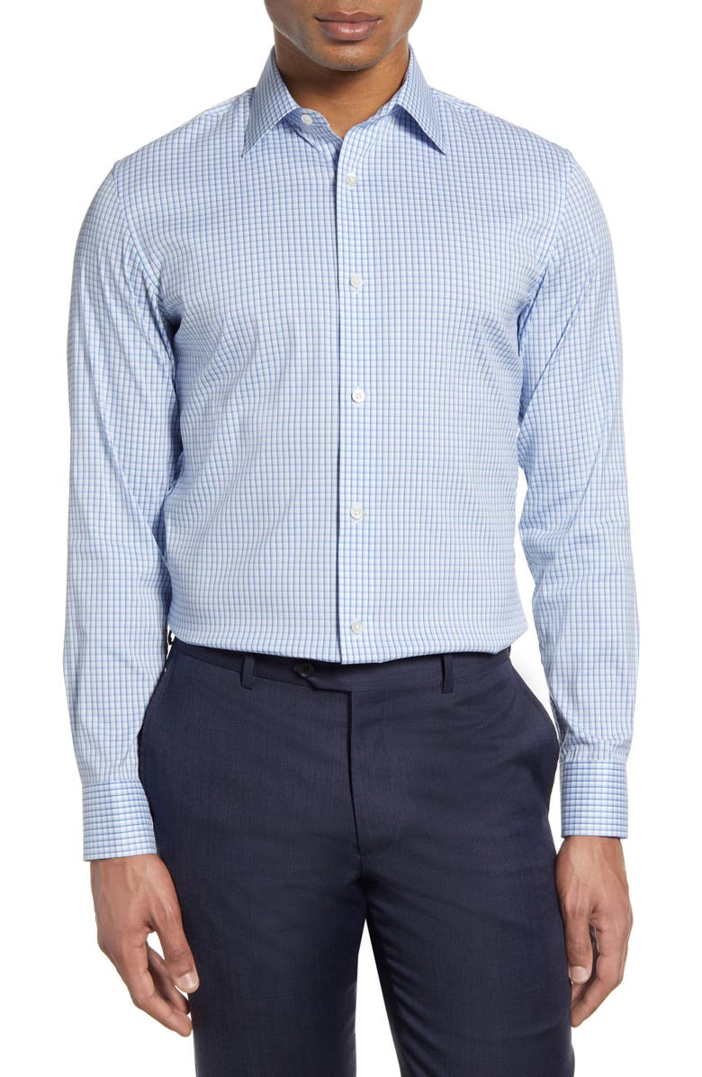 Bonobos Slim Fit Check Dress Shirt, Main, color,