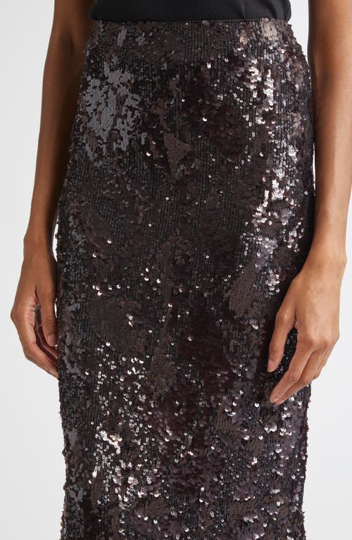 Veronica Beard Koa Sequin Skirt In Animal Print