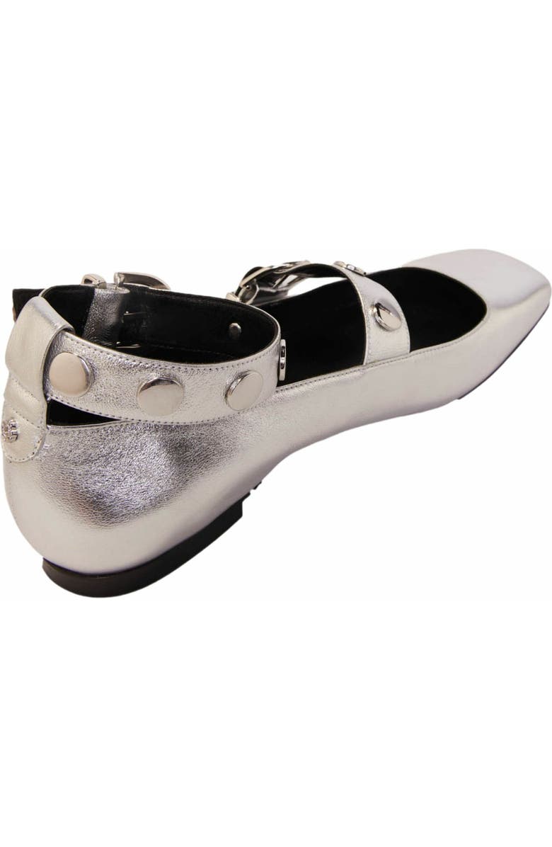 maje Metallic leather Mary Janes, Alternate, color,