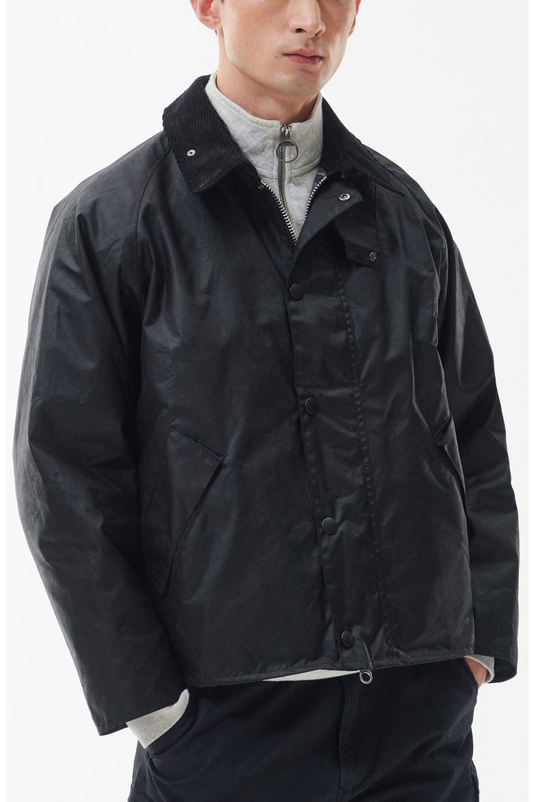 Transport Wax Jacket, Main, color, BLACK
