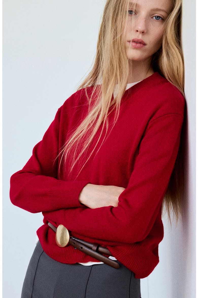 Limoni V-Neck Sweater, Alternate, color, RED