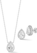 GLAZE JEWELRY Pear Cubic Zirconia Necklace & Earrings Set