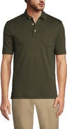 Lands' End Short Sleeve Cotton Supima Polo Shirt with Pocket
