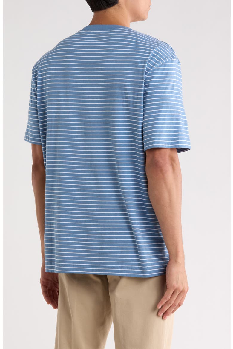 Tales Stripe Cotton Knit T-Shirt, Alternate, color, OPEN BLUE