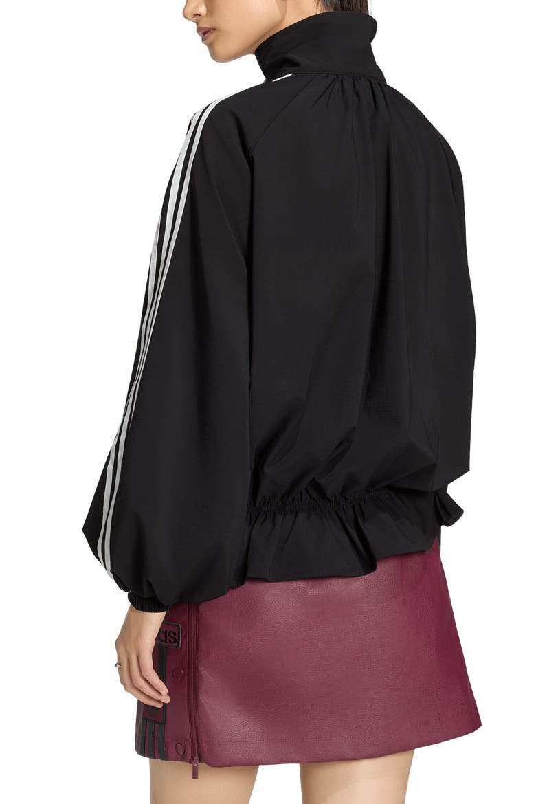 Blousy Oversized Track Top, Alternate, color, BLACK