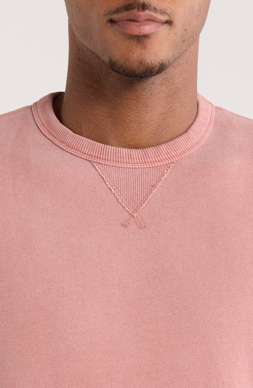 Marine Layer Relax Cloud 9 Cotton Blend Fleece Crewneck Sweatshirt In Pink