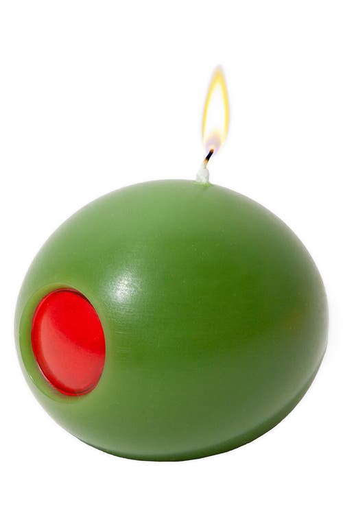 Doiy Olivia 3d Olive Candle In Green