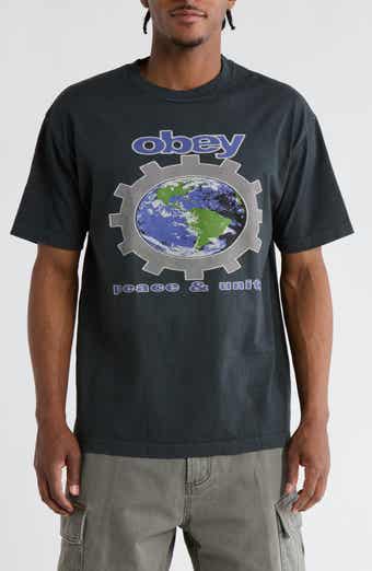 Obey Pace and Unity Cotton Graphic T-Shirt