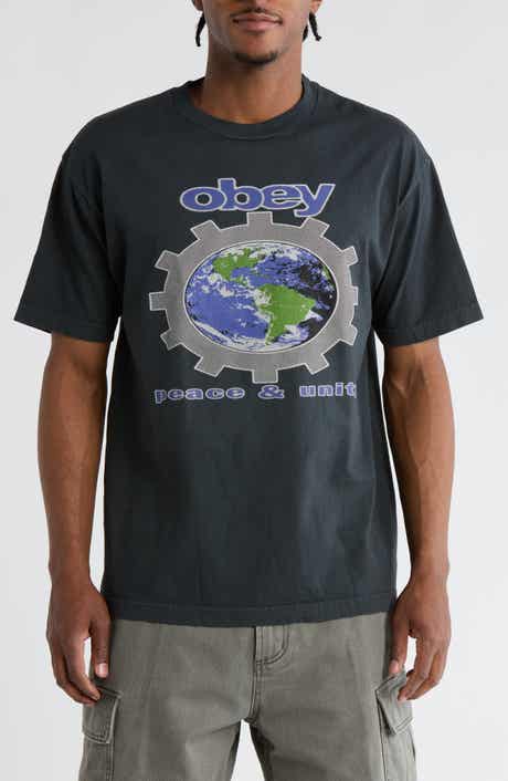 Obey Pace and Unity Cotton Graphic T-Shirt
