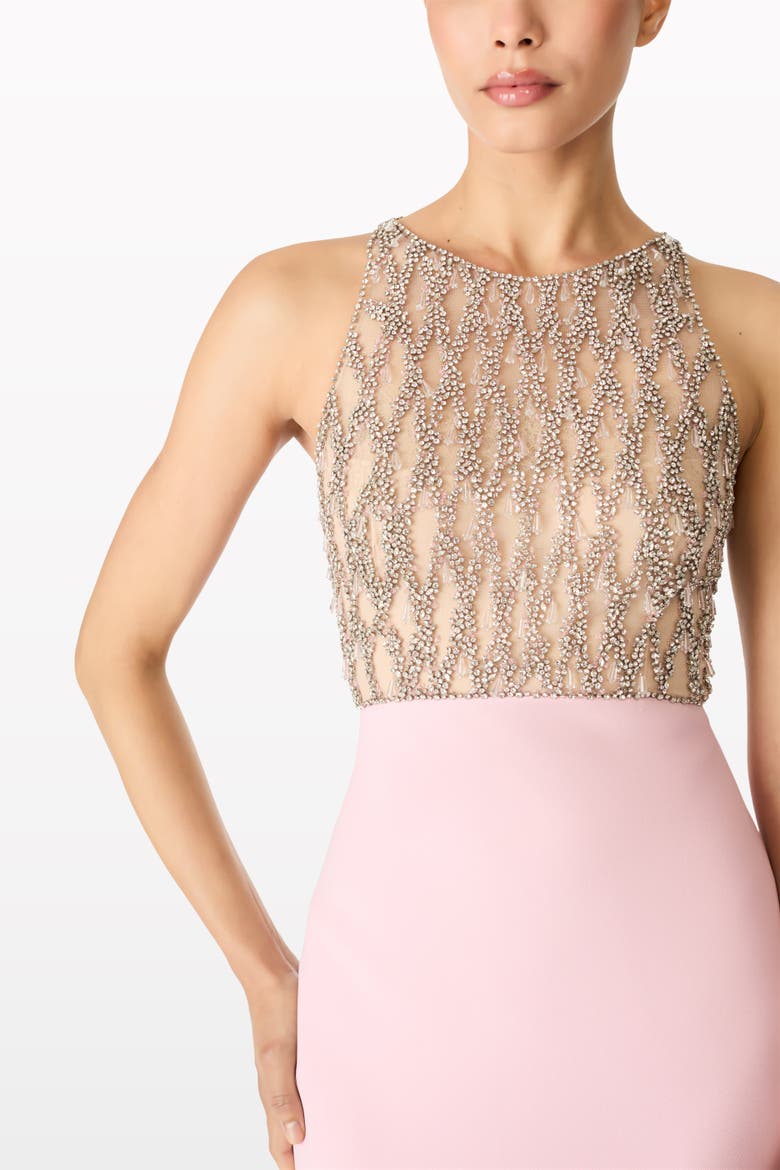Dewdrop Crystal-Bodice Gown, Alternate, color, Pink Zinnia