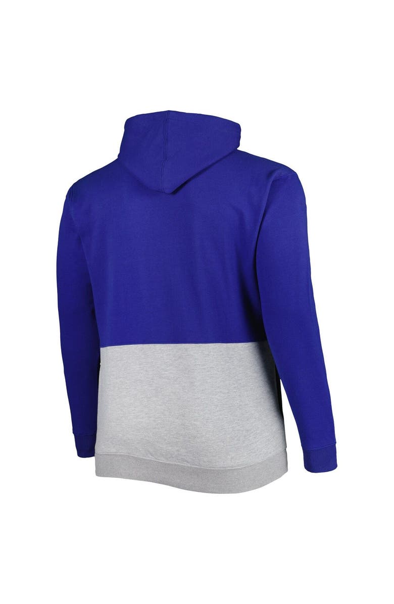 PROFILE Men's Royal/White Chicago Cubs Big & Tall Fleece Half-Zip Hoodie, Alternate, color, 