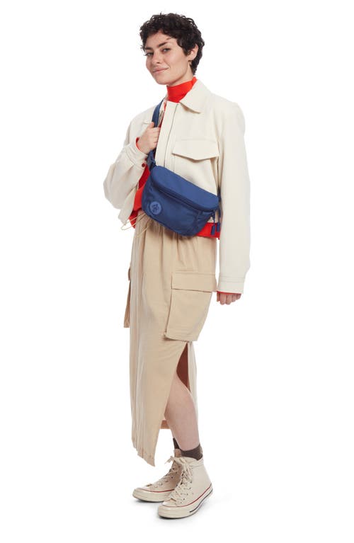 Baboon To The Moon Core Water Resistant Nylon Mini Belt Bag In Blue