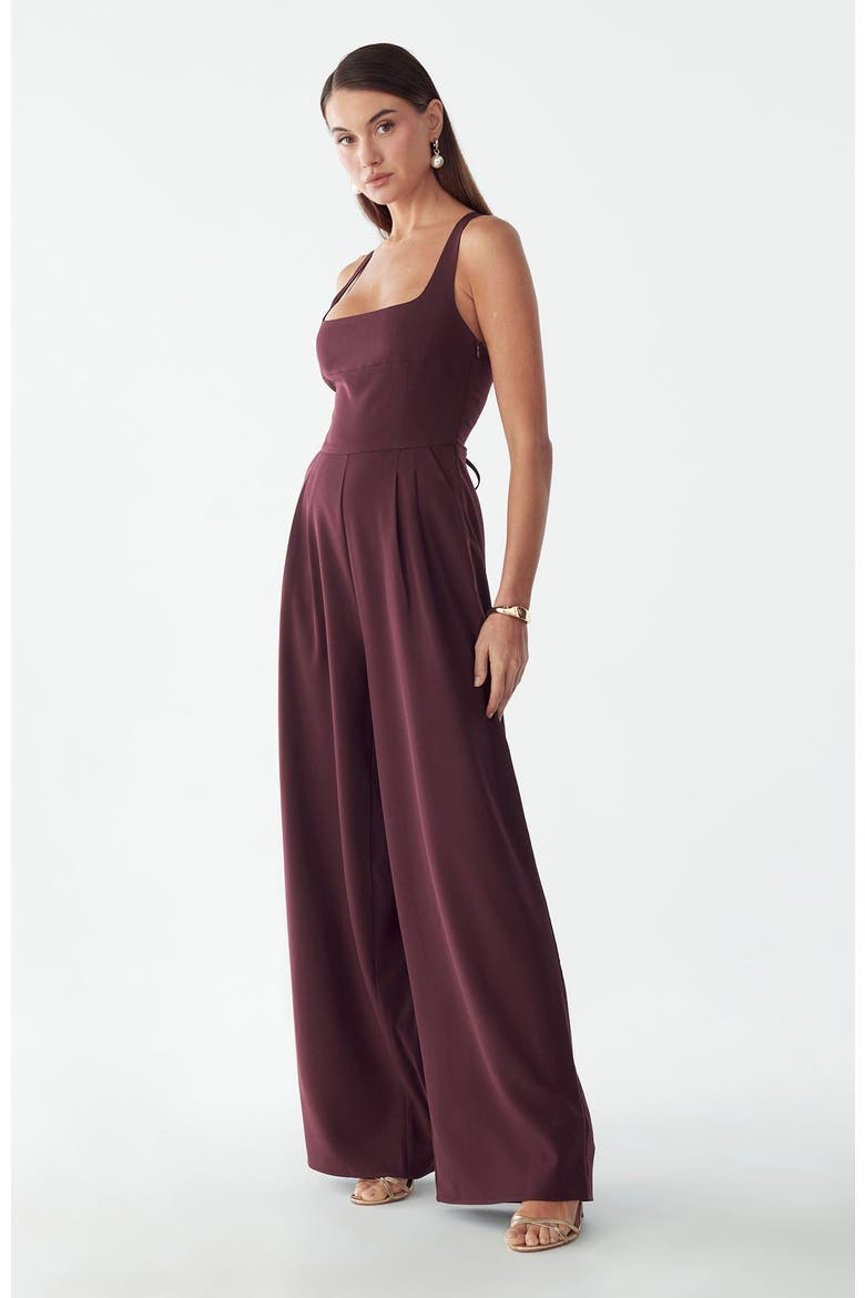 Cherie Jumpsuit, Alternate, color, Wine