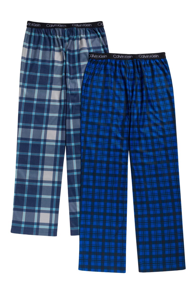 Kids' 2-Pack Sleep Pants, Alternate, color, BLACK CHECK PLAID/NAVY PLAID