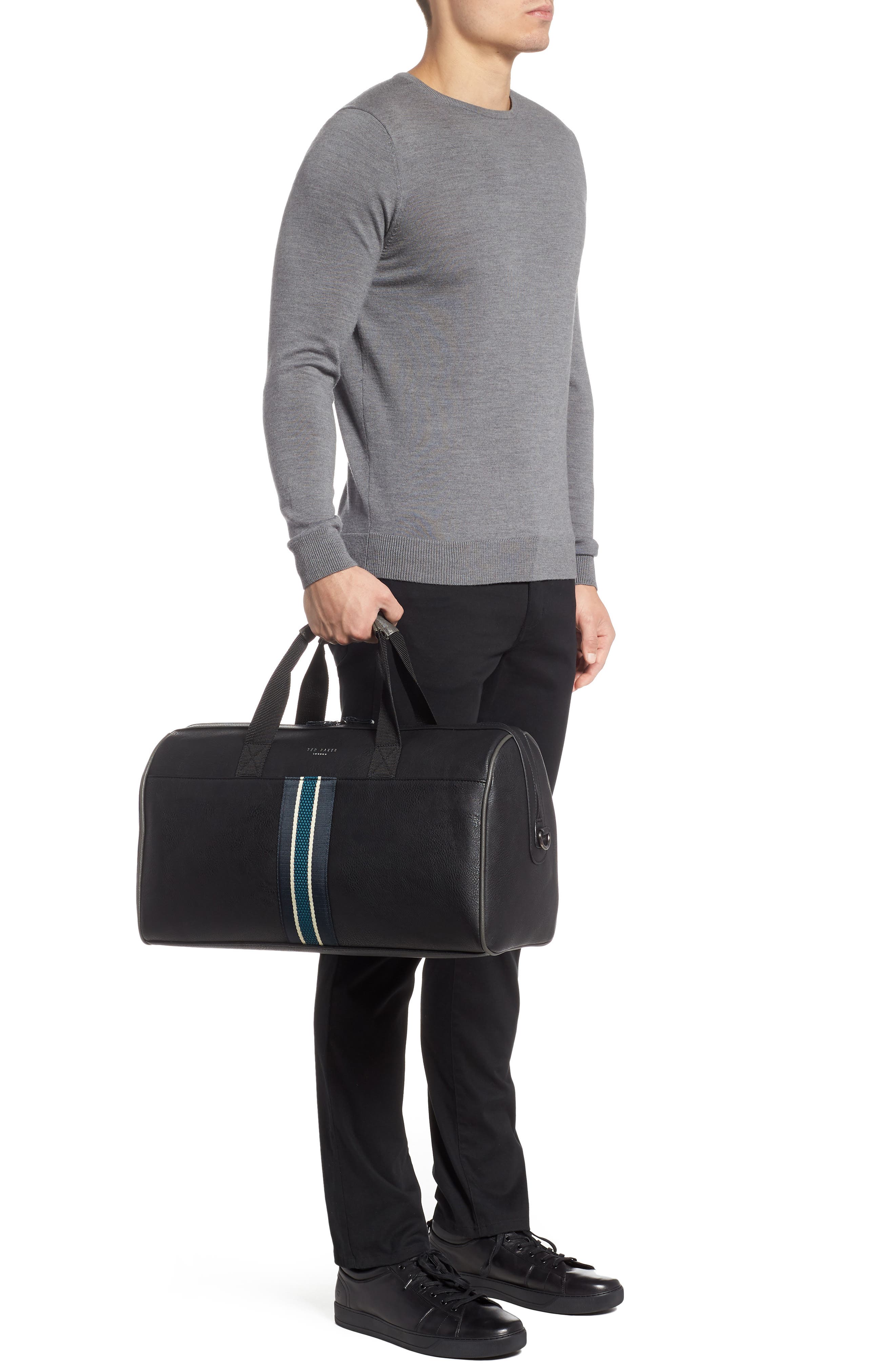 Ted Baker London Berman Faux Leather Duffel Bag, Alternate, color, 