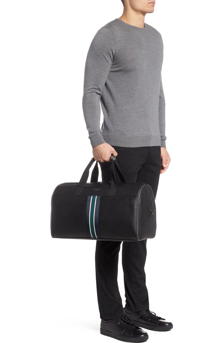 Ted Baker London Berman Faux Leather Duffel Bag, Alternate, color,