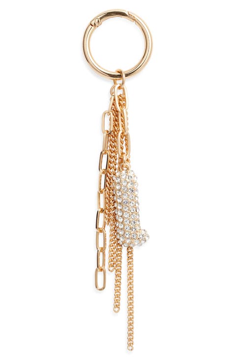 Pavé Crystal Inital Bag Charm