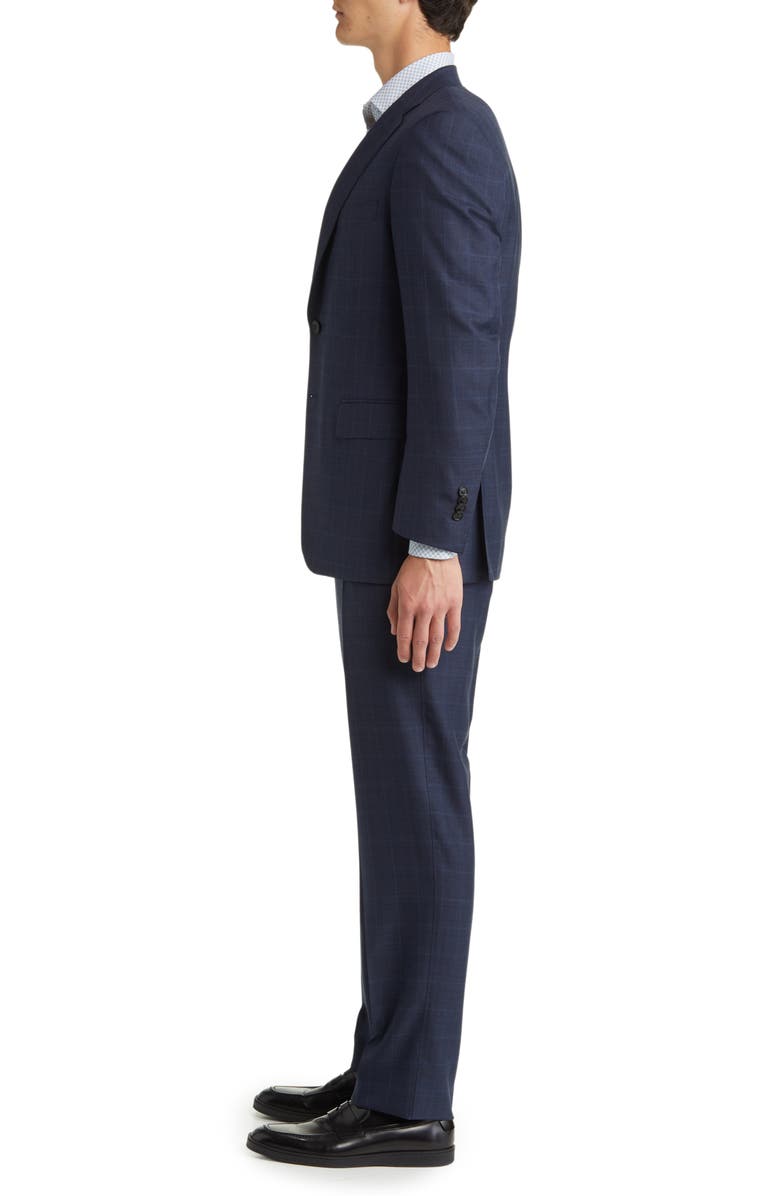 Canali Siena Regular Plaid Wool & Silk Suit, Alternate, color, 