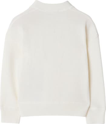 Check Label Wool Cardigan
