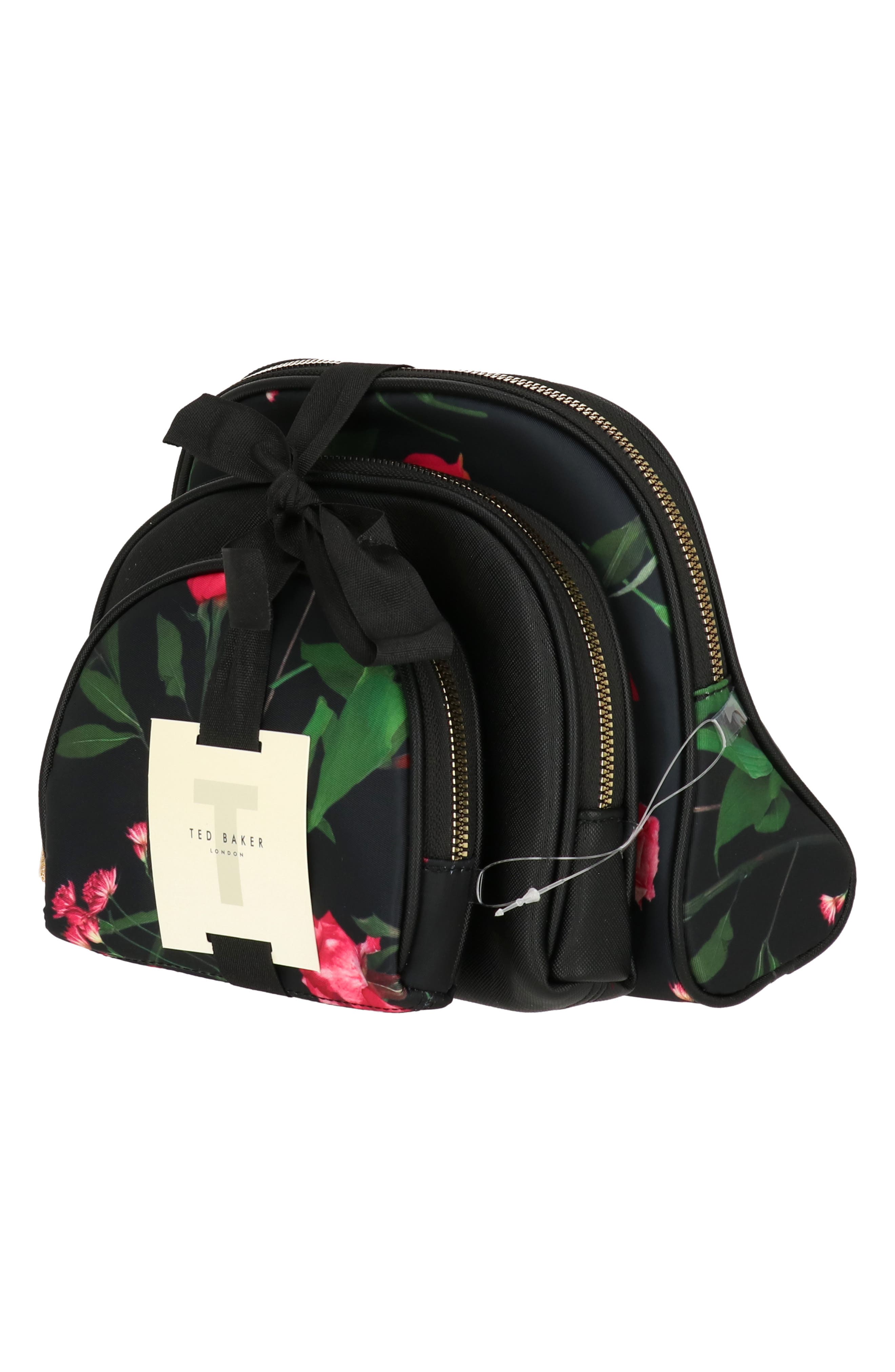 Ted Baker 3-Piece Cosmetic Bag Set, Alternate, color, 