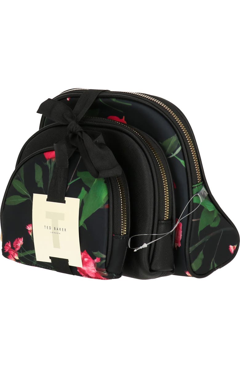 Ted Baker 3-Piece Cosmetic Bag Set, Alternate, color,