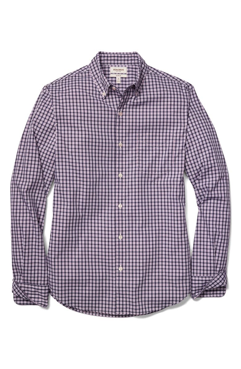 Bonobos Everyday Slim Fit Check Stretch Cotton Button-Down Shirt, Alternate, color, Everyday Shirt Slim