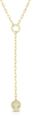 SPHERA MILANO Pavé Cubic Zirconia Panther Y-Necklace