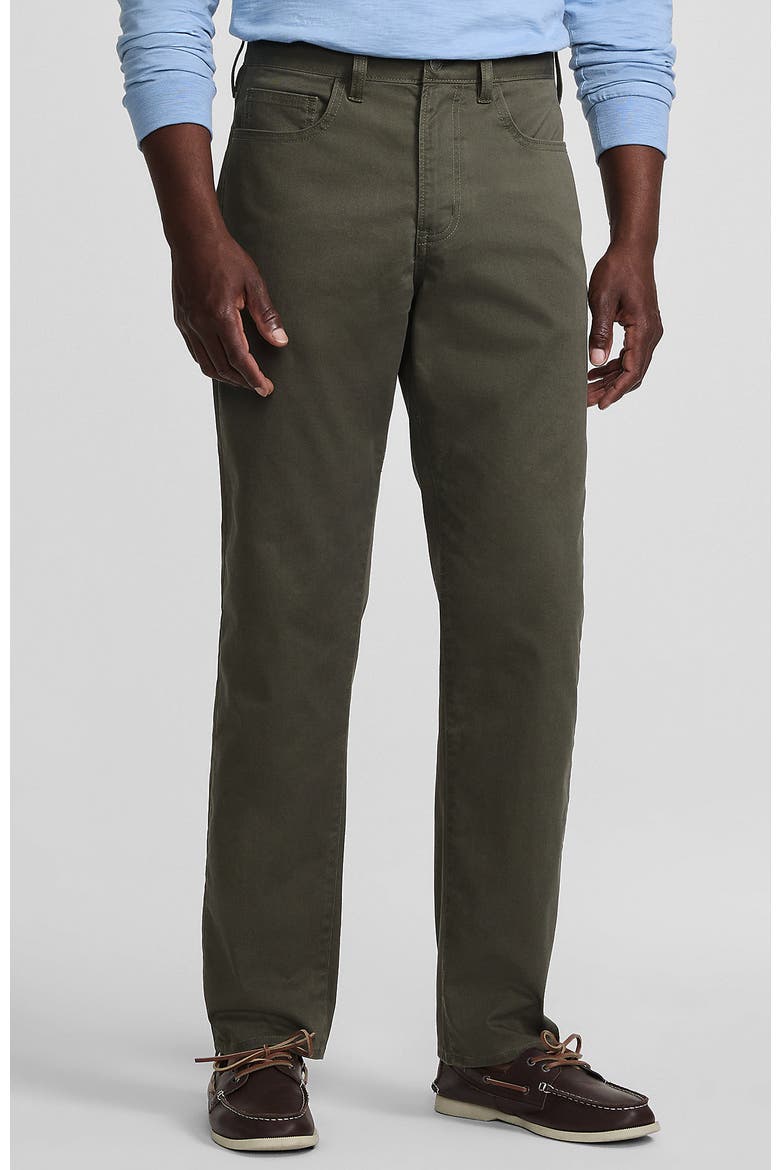 Travel Kit Comfort Waist Classic Straight Fit 5 Pocket Pant, Main, color, Forest Moss