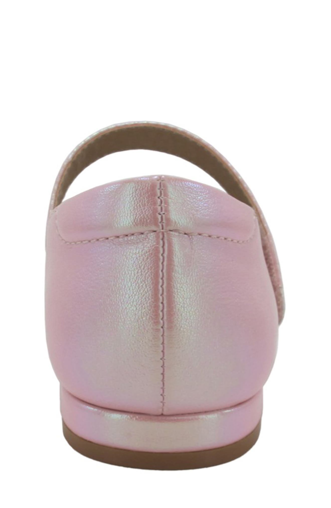 JELLYPOP Kids' Hanley Floral Appliqué Mary Jane Flat, Alternate, color, Pink