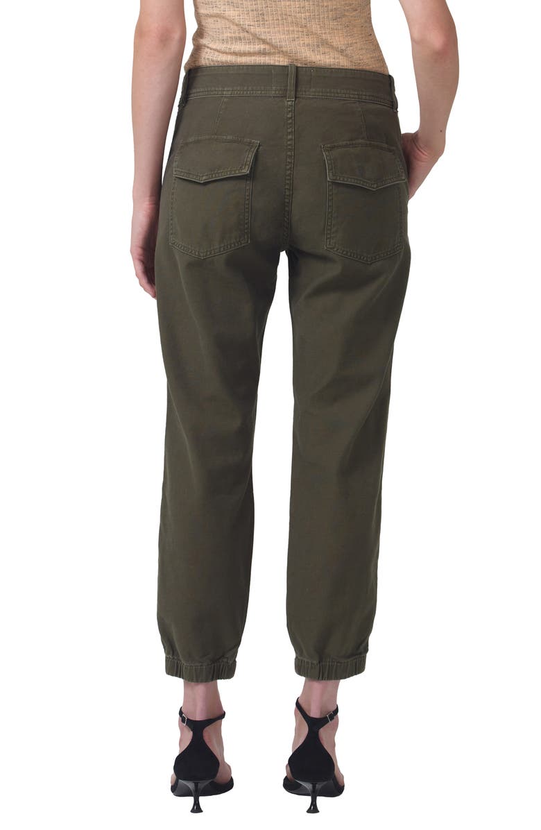 Citizens of Humanity Agni Crop Twill Utility Trousers, Alternate, color, Tea Leaf