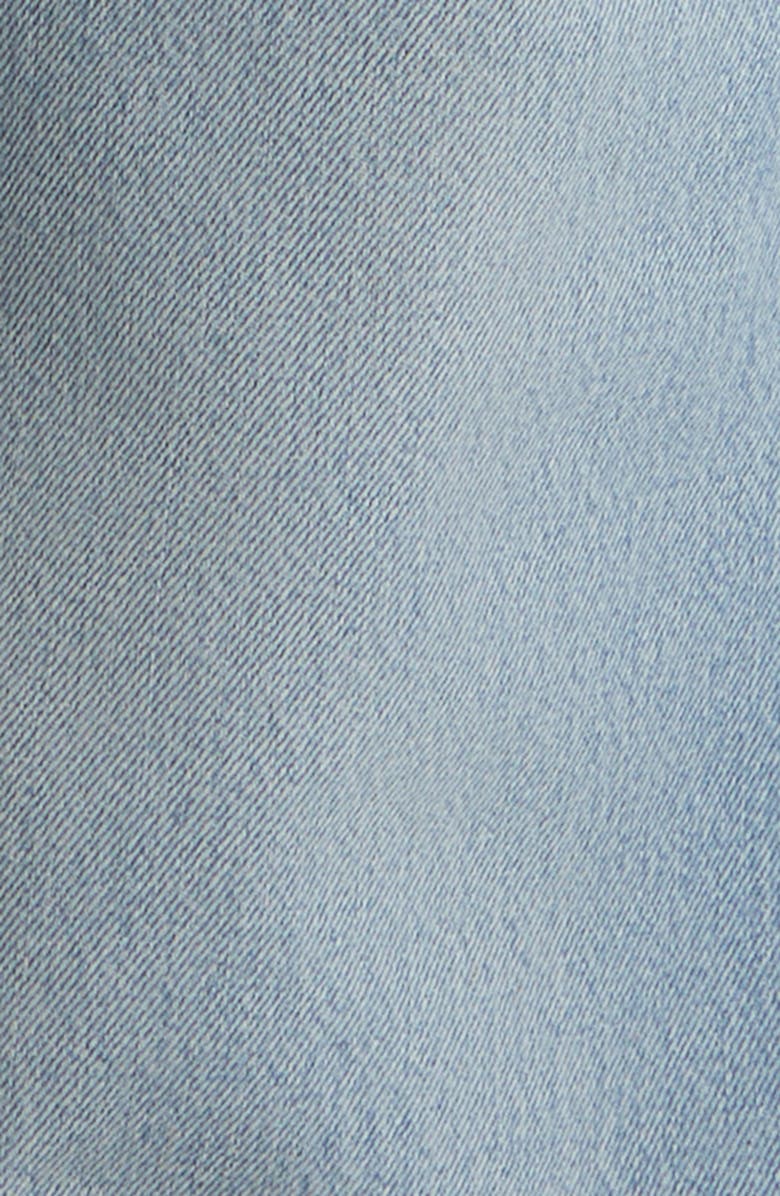 AMIRI Checkered Rip & Repair Bootcut Jeans, Alternate, color, Aged Indigo